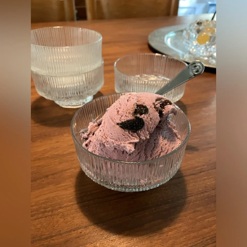 Vintage 1970s Ravenhead Glass Dessert Bowls Topaz Pattern by John Clappison - Picture 5 of 8